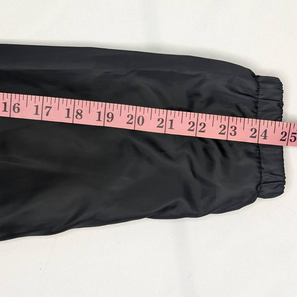 EUC Polaroid Womens Full Zip Hooded Windbreaker Black / Rainbow Print Logo Small - Picture 8 of 8